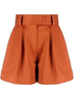Styland high-waisted shorts - Brown