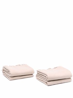 Brunello Cucinelli fringe-trimmed cashmere blanket - Neutrals