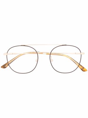 Calvin Klein round-frame glasses - Gold