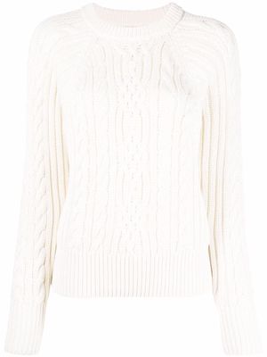Lauren Ralph Lauren cable-knit crewneck sweater - White
