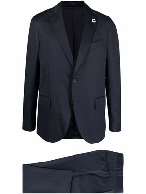 Lardini single-breasted wool suit - Blue
