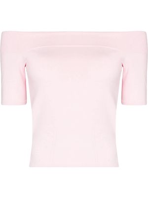 Alexander McQueen off-shoulder T-shirt - Pink