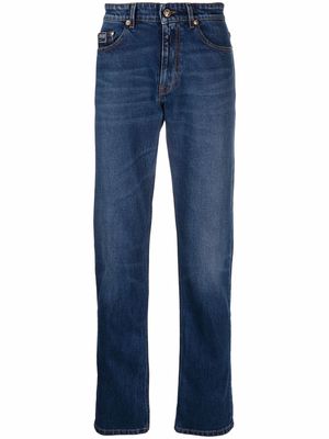 Versace Jeans Couture logo-print straight jeans - Blue