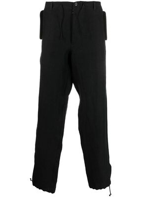 Maison Margiela four-stitch drawstring trousers - Black