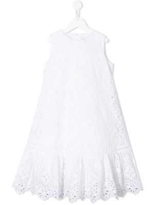 Alberta Ferretti Kids embroidered special occasion dress - White