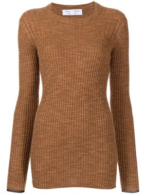 Proenza Schouler White Label fine-rib knitted top - Brown