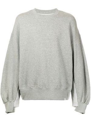 Facetasm panelled wide-sleeve sweatshirt - Grey