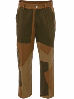 JW Anderson patchwork Fatigue trousers - Brown