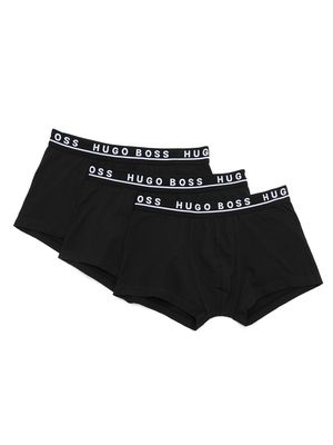 BOSS set of three logo-waistband boxers - Black
