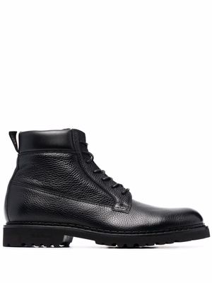 Baldinini lace-up leather booties - Black