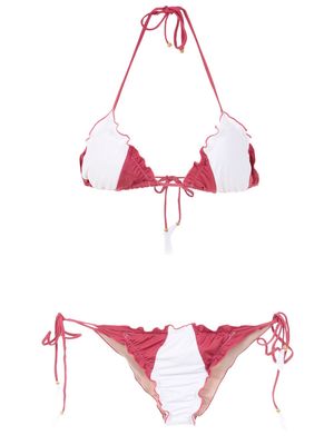 Brigitte two-tone bikini set - Pink