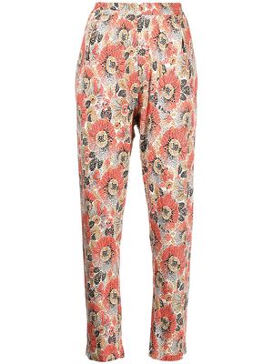 Rosetta Getty floral-print slim-fit trousers - Multicolour