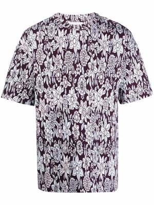 Christian Wijnants all-over floral T-shirt - Purple
