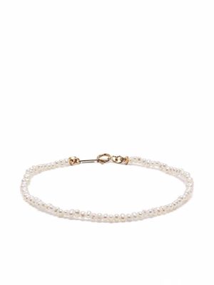 Mizuki 14kt yellow gold Dancing Pearl bracelet - White