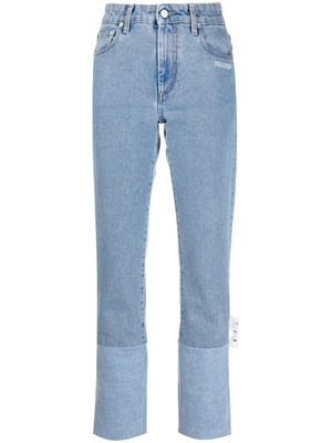 Off-White high-rise straight-leg jeans - Blue