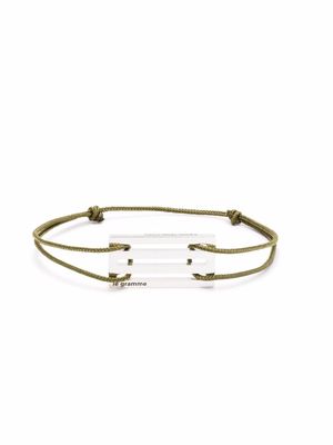 Le Gramme punched cord bracelet - Silver