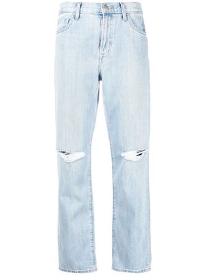 J Brand high rise straight-leg jeans - Blue