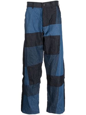 Comme Des Garçons Shirt patchwork wide-leg trousers - Blue