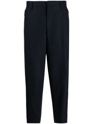 Kolor cropped tapered-leg wool trousers - Black