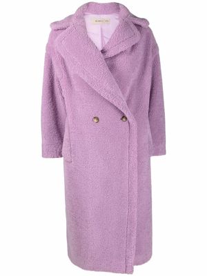 Blanca Vita Tuia double-breasted teddy coat - Purple