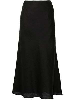 Rachel Gilbert A-line linen midi skirt - Black