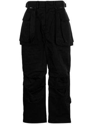 Juun.J multiple-pockets loose-fit trousers - Black