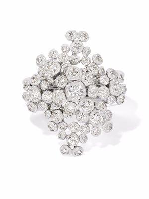 Annoushka 18kt white gold Marguerite diamond cocktail ring - Silver
