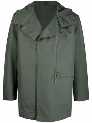 Y-3 zip-fastening long-sleeve coat - Green