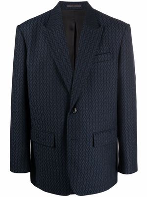 Valentino pinstriped suit jacket - Blue