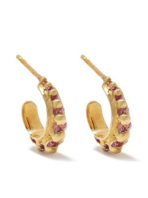 Polly Wales 18kt yellow gold Nova sapphire earrings - PINK AND YELLOW