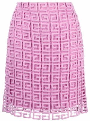 Givenchy 4G Guipure short skirt - Pink