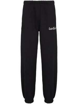 Late Checkout Issa 'Jean' embroidered track pants - Black