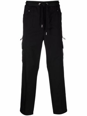 Les Hommes multi-pocket track pants - Black