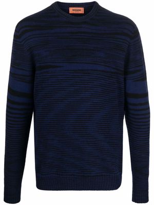 Missoni stripe pattern jumper - Blue