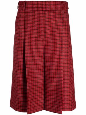 Alexandre Vauthier pleated check culottes - Red