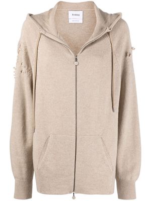 Barrie zip-up cashmere hoodie - Neutrals