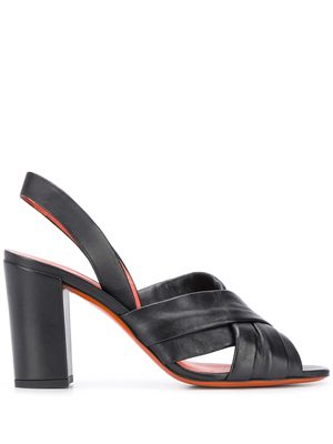 Santoni block heel sandals - Black