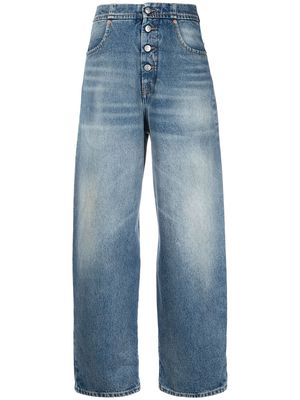 MM6 Maison Margiela high rise tapered jeans - Blue