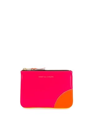 Comme Des Garçons Wallet colour-block zipped wallet - Pink