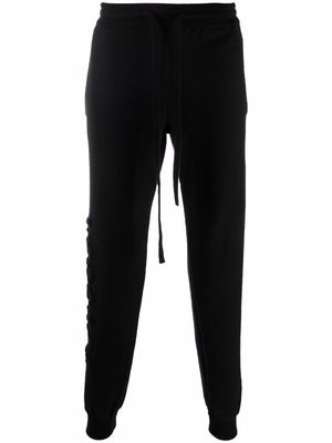 Versace wool-cashmere logo track pants - Black