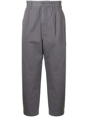 izzue x Neighborhood high-waisted tapered trousers - Grey