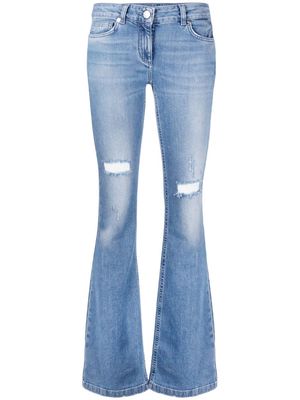 Blumarine distressed flared jeans - Blue