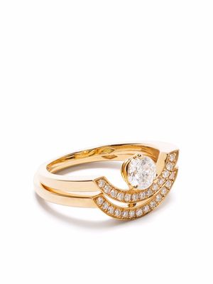 Loyal.e Paris 18kt recycled yellow gold Intrépide stack diamond rings