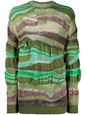 Kenzo intarsia-knit jumper - Green