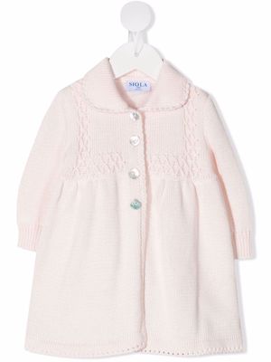 Siola long knitted cardigan - Pink