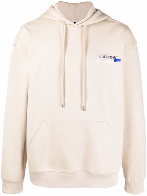 Ader Error logo-print hoodie - Neutrals