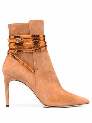 Giannico Hailey 100mm ankle boots - Neutrals