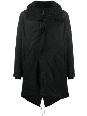 Transit zip-up hooded coat - Black