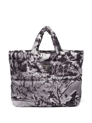 Prada printed Re-Nylon tote bag - Grey