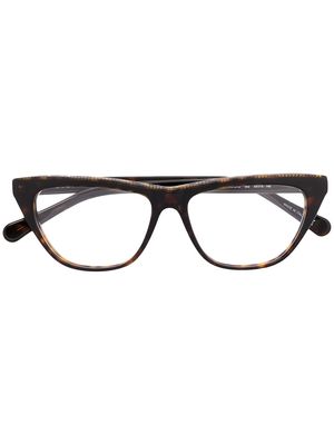 Stella McCartney Eyewear Falabella chain trim glasses - Brown